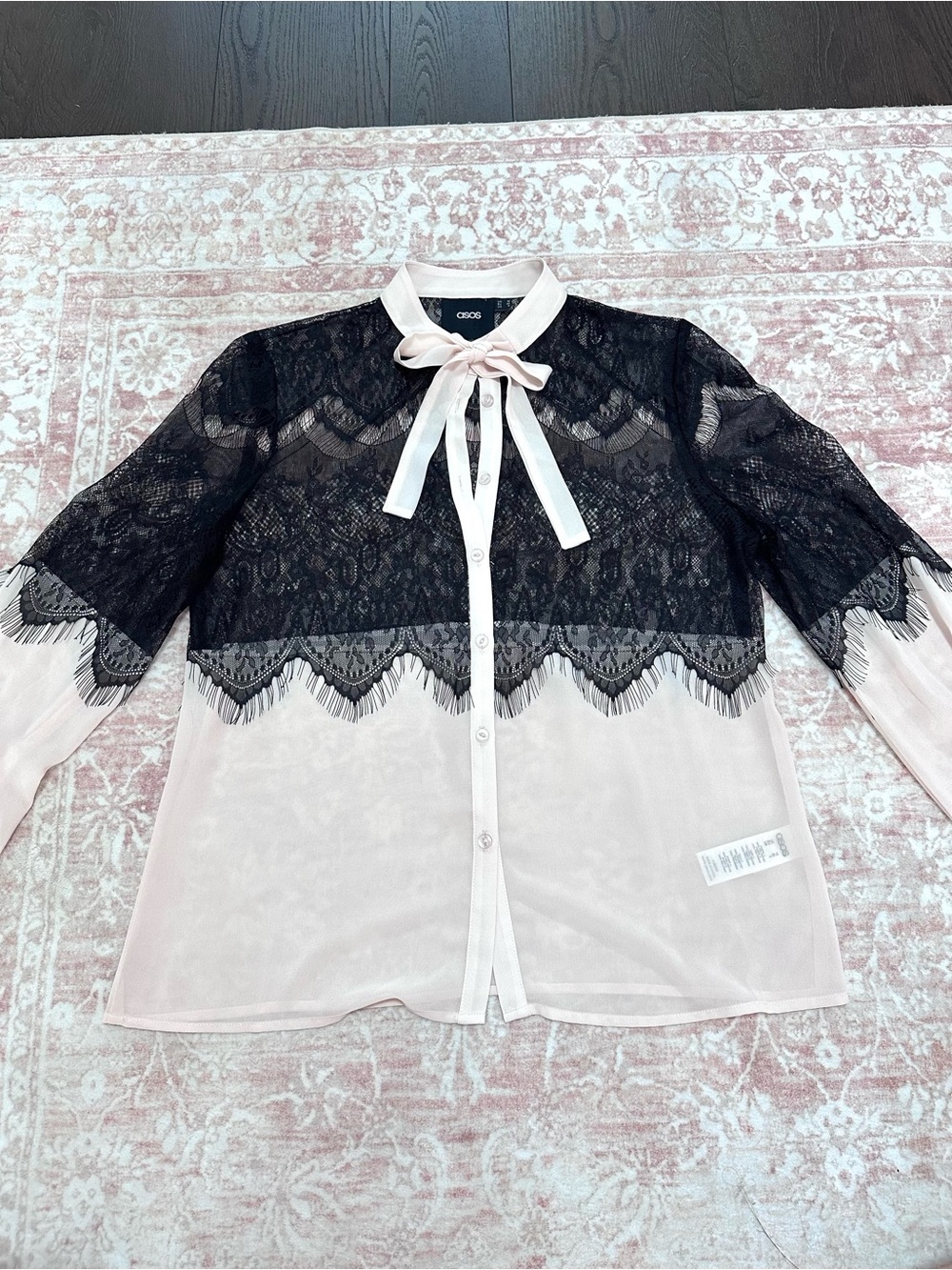 ASOS ๐ค Sheer Lace Buttoned Blouse - Picture 10 of 15